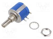 Potentiometer: shaft; multiturn; 1kΩ; 2W; ±5%; 6.3mm; linear SR PASSIVES