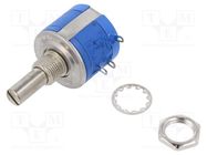 Potentiometer: shaft; multiturn; 5kΩ; 2W; ±5%; 6.3mm; linear SR PASSIVES