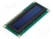 Display: OLED; alphanumeric; 16x1; Dim: 80x36x10mm; blue; PIN: 16 RAYSTAR OPTRONICS