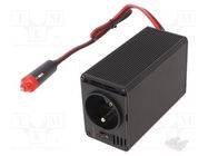 Converter: DC/AC; 200W; Uout: 230VAC; 11÷15VDC; 145x76x54mm; 85% 