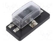 Fuse boxes; 11mm; 30A; screw; Leads: M4 screws; ways: 4; -20÷85°C OPTIFUSE