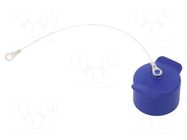 Protection cover; IP67,IP6K9K; internal thread; blue HARTING
