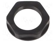 Nut; M20; polyamide; black; Thread: metric; Pitch: 1.5; -20÷90°C BM GROUP