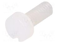 Screw; M4x10; 0.7; Head: cheese head; slotted; 1.3mm; polyamide DREMEC