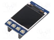 Display: LCD; graphical; 128x128; 52x26.5mm; 1.44"; PIN: 40; RGB WAVESHARE