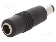 Adapter; Plug: straight; Input: 5,5/2,1; Out: 5,5/2,5 MEAN WELL