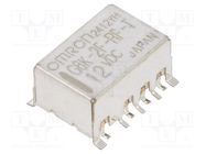 Relay: electromagnetic; DPDT; Ucoil: 12VDC; Icontacts max: 1A; G6K OMRON Electronic Components