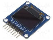 Display: OLED; 0.95"; 96x64; 31.7x37mm; RGB; PIN: 8; 3.3÷5VDC; 160° WAVESHARE