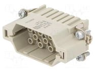 Connector: HDC; contact insert; male; 10A; 250V; Han® DD; PIN: 28 HARTING