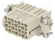 Connector: HDC; contact insert; female; Han® DD; PIN: 28; 28+PE HARTING