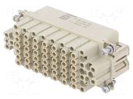 Connector: HDC; contact insert; female; 10A; 250V; Han® DDD; 107+PE HARTING