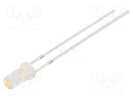 LED; 3mm; white warm; 1120÷1560mcd; 100°; Front: flat; 2.7÷3.4V OPTOSUPPLY