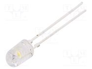 LED; oval; 4.7x5.7mm; white warm; 7000÷8400mcd; 40/70°; 2.9÷3.4V 