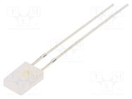 LED; rectangular; 2x5x7mm; bipolar; white warm; 500÷750mcd; 100° OPTOSUPPLY