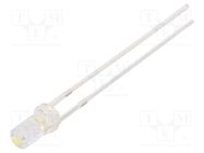 LED; 3mm; white cold; 1120÷1560mcd; 100°; Front: flat; 2.7÷3.4V OPTOSUPPLY