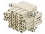 Connector: HDC; contact insert; female; Han® DDD; PIN: 55; 55+PE HARTING