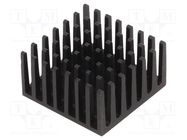 Heatsink: extruded; grilled; BGA; black; L: 27.9mm; W: 27.9mm; 658 