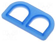 Profile gasket; PIN: 2; 6.35mm; 1x2; Universal MATE-N-LOK TE Connectivity