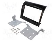 Radio frame; Citroën,Fiat,Opel,Peugeot; 2 DIN; black gloss ACV