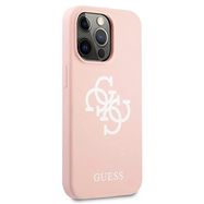 Guess GUHCP13LLS4GWPI iPhone 13 Pro / 13 6.1&quot; pink/pink hard case Silicone 4G Logo, Guess