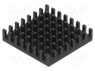 Heatsink: extruded; grilled; BGA; black; L: 27.9mm; W: 27.9mm; 658 