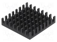 Heatsink: extruded; grilled; BGA; black; L: 27.9mm; W: 27.9mm; 658 