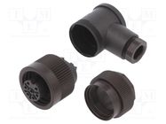 Connector: circular; 692,693,RD24; 250V; PIN: 7; plug; female; 10A BINDER