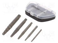 Kit: screw extractor; 5pcs. BETA