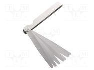 Metric feeler gauge; Range: 0,05÷1mm; 8pcs. BETA