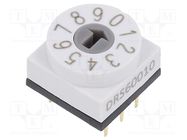 Encoding switch; Pos: 10; PCB,THT; 80mΩ; DC load @R: 0.15A/42VDC KNITTER-SWITCH