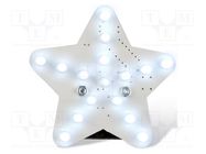 Shining star; visual effects; No.of diodes: 16; white; WHADDA VELLEMAN