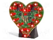 Flashing heart; visual effects; No.of diodes: 28; red; WHADDA VELLEMAN