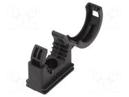 Bracket; polyamide; HelaGuard; black; UL94V-2; Size: 25; -50÷135°C HELLERMANNTYTON