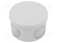 Enclosure: junction box; Ø: 84mm; Z: 50mm; light grey PCE