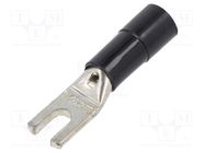 Tip: fork; M4; Ø: 4.3mm; 10mm2; crimped; for cable; insulated; tinned BM GROUP