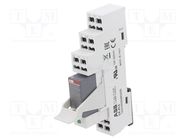 Relay: interface; DPDT; Ucoil: 24VDC; for DIN rail mounting ABB