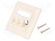 Case; socket; Keystone,unshielded; white; plaster embedded LOGILINK