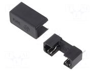 Fuse holder with cover; 5x20mm; 6A; black; 250V PROFFUSE
