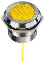 LED PANEL INDICATOR, 30MM, YEL, 24V