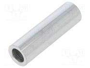 Spacer sleeve; 55mm; cylindrical; steel; zinc; Out.diam: 16mm DREMEC