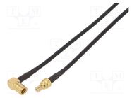 Cable; 5m; SMB male,SMB female; shielded; black; angled,straight 