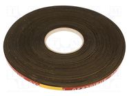 Gasket; EPDM; Thk: 2mm; L: 20m; W: 8mm; Mounting: self-adhesive RST ROZTOCZE