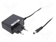 Power supply: switching; mains,plug; 12VDC; 1A; 12W; Plug: EU; black ESPE