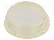 Self-adhesive foot; Ø: 9.5mm; H: 3.2mm; transparent; polyurethane KEYSTONE