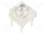 LED Super Flux; 7.62x7.62mm; green; 10÷13lm; 120°; Front: convex OPTOSUPPLY