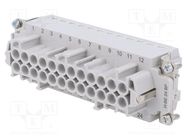 Connector: HDC; contact insert; female; EPIC H-BE; PIN: 24; 24+PE LAPP