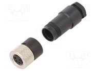 M8 connector,female, 4 pin, IP67 BINDER