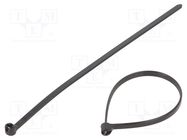 Cable tie; with a metal clasp; L: 140mm; W: 3.6mm; polyamide; 250N 