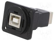 Coupler; USB B socket,both sides; FT; USB 2.0; metal; Thread: M3 CLIFF