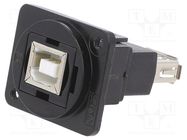 Adapter; USB A socket,USB B socket; FT; USB 2.0; metal; Thread: M3 CLIFF